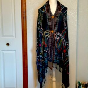 Denim wearable Art Shrug